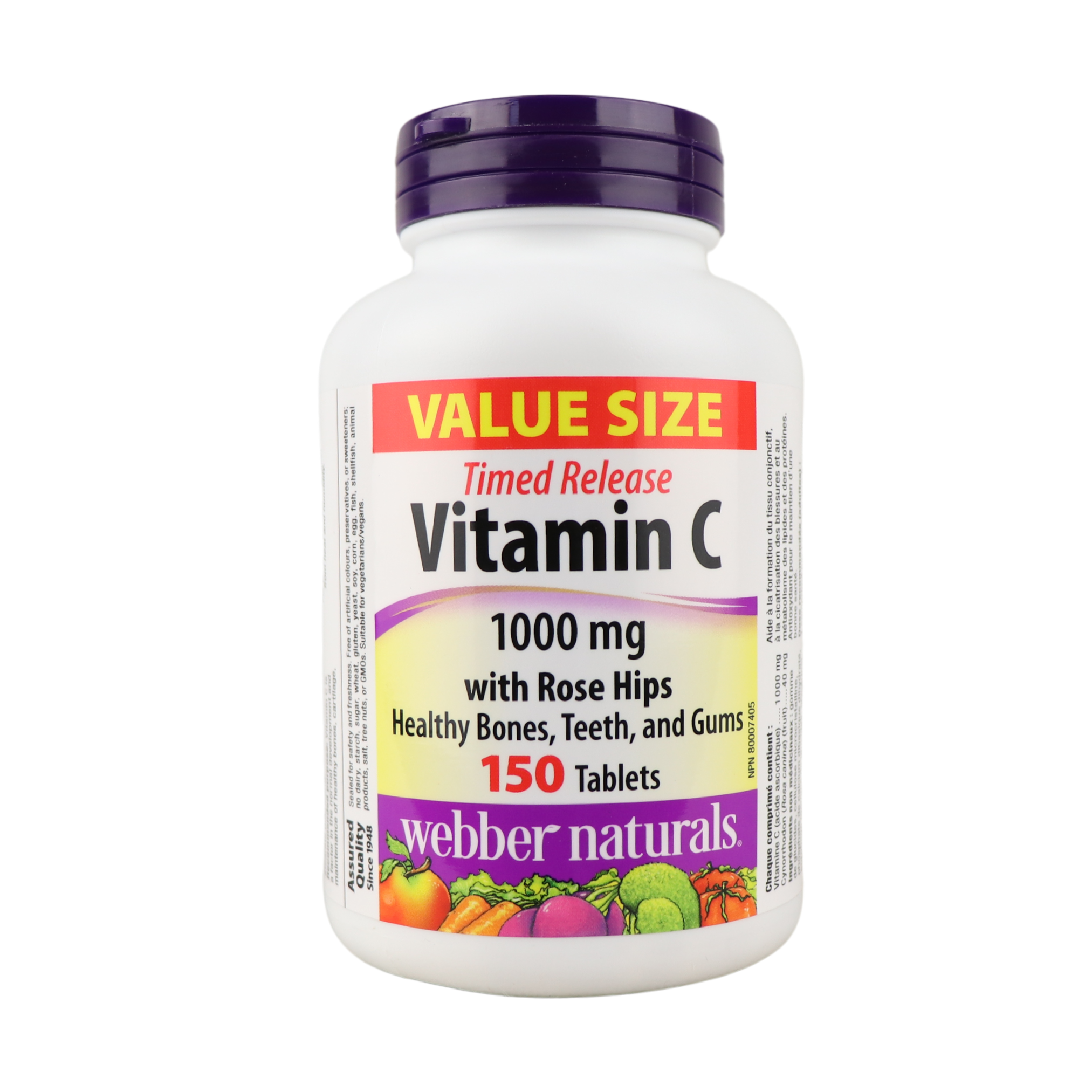 Webber Naturals Timed Release Vitamin C 1000mg 150 tablets Webber Naturals Timed Release Vitamin C 1000mg 150 tablets
